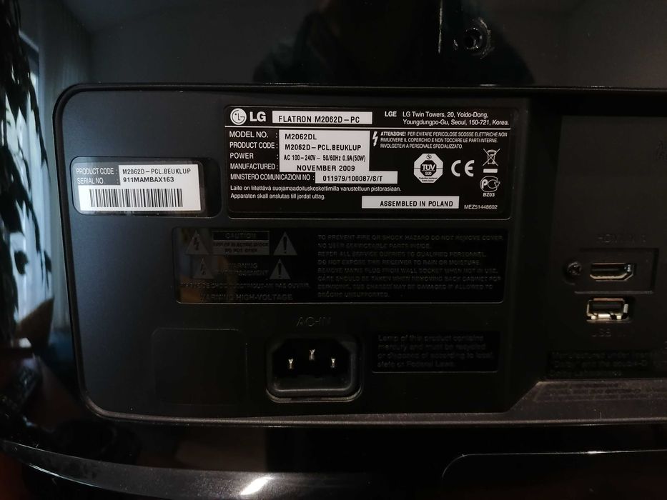 Televisão LG 20” com comando