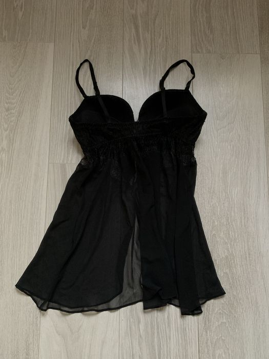 Черный Кружевной пеньюар Victoria's