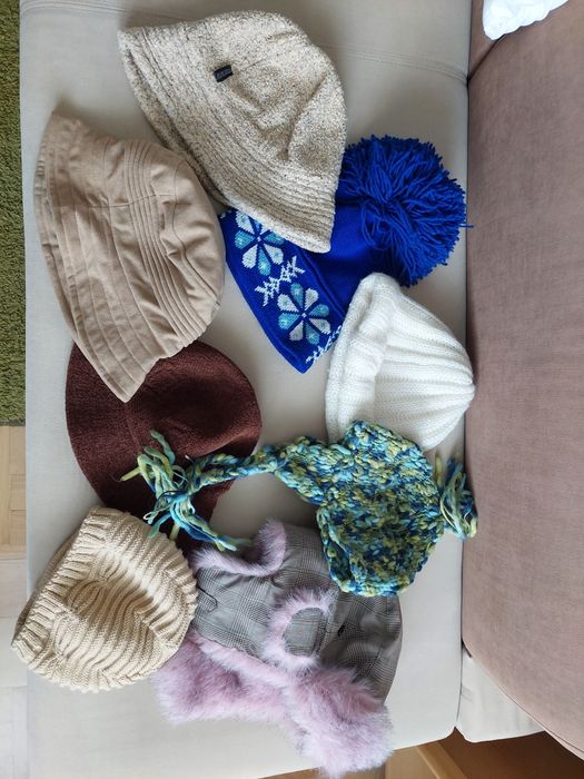 Czapka, kapelusz, zestaw 8 sztuk