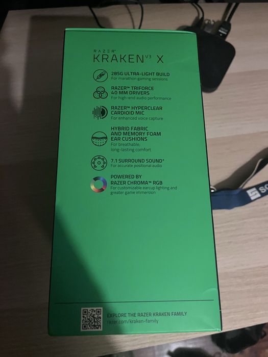 Headphones gaming  razer kraken x v3 novos