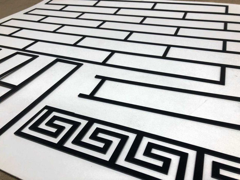 Большой набор трафаретов 3 мм тольщиной под кирпич 250×60 мм для стен