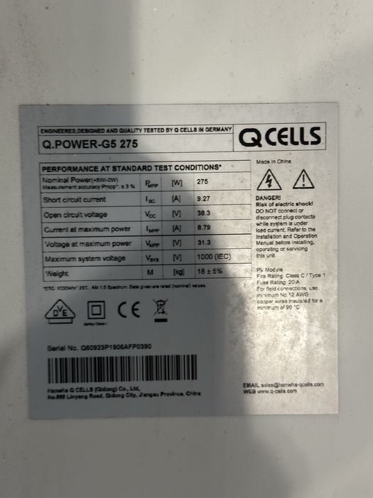 Paineis solares Qcells