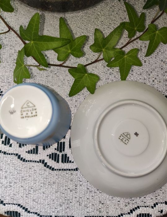 Ćmielów krokus filiżanka + spodek porcelana W. Potacki