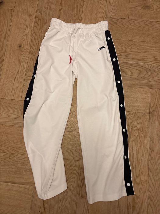 Spodnie dres karl lagerfeld puma białe rozpinane M