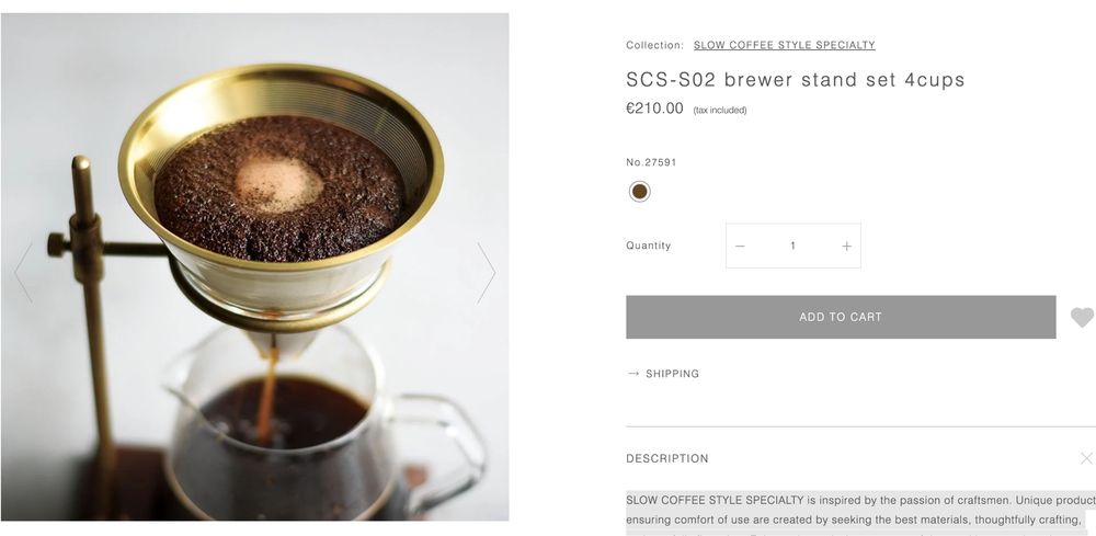KINTO Slow Coffee Style SCS-S02 — набір для пуровер кави на 4 чашки