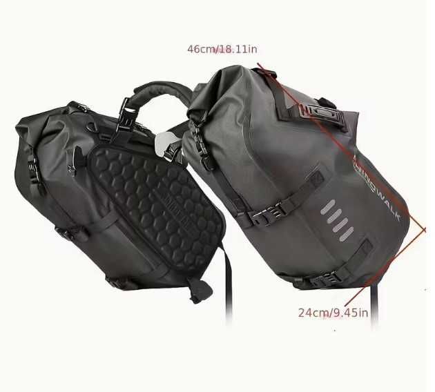Мотосумки Rhinowalk М - 18 L (9+9) бічні сумки ПАРА для мотоцикла кофри