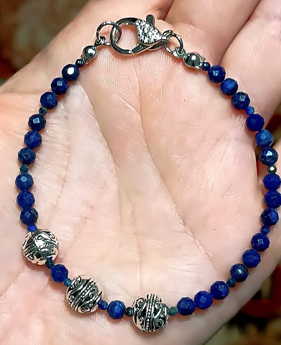 Bransoletka z naturalnego kamienia lapis lazuli