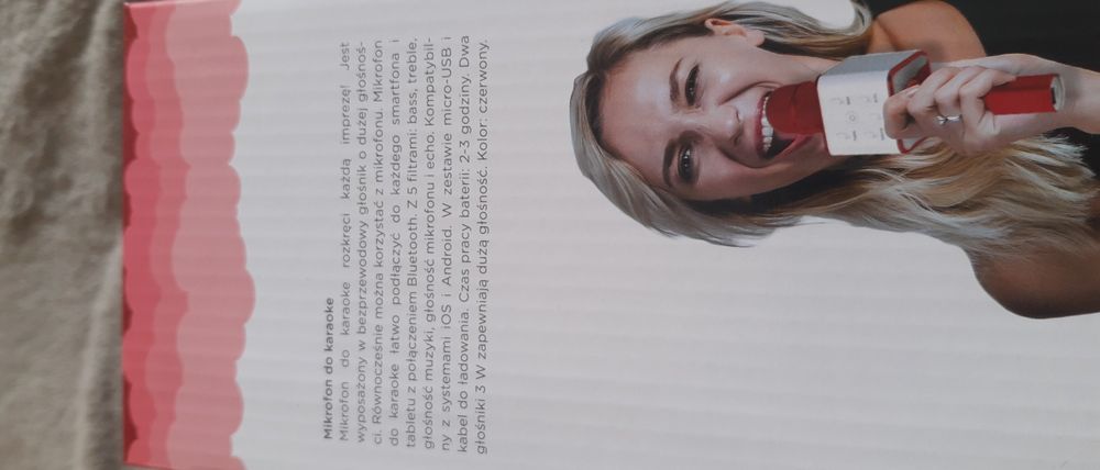 Mikrofon do karaoke, bezprzewodowy z glosnikiem