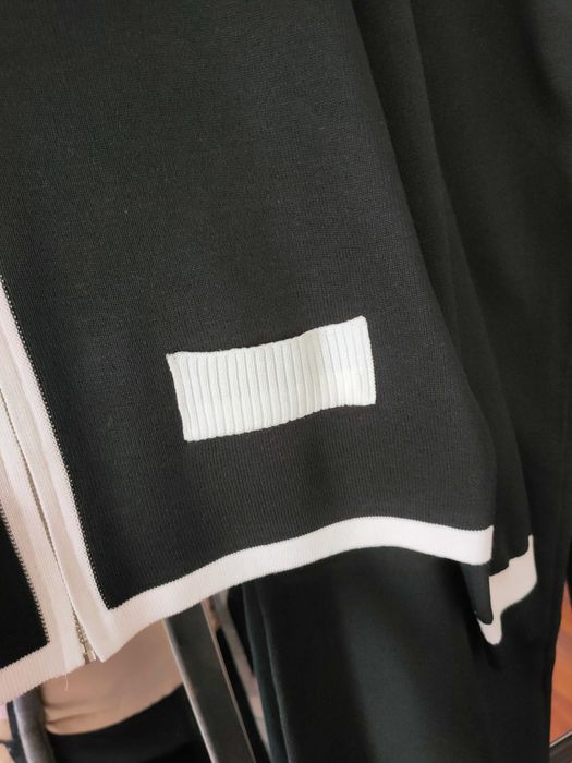 Dzianinowy komplet sweter i spodnie wide leg wiskoza set