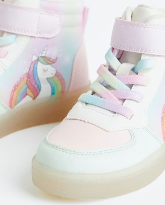 Unicorn, jednorożec, buty świecące podeszwa led, diody NOWE 27