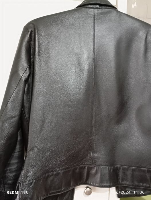 Blusão preto em pele M