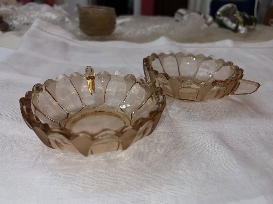 Розетка, соусніца, кольорове скло, 2 шт