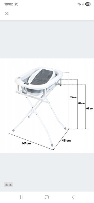 PRIMABOBO Wanienka składana MILO dla dziecka z Termometrem