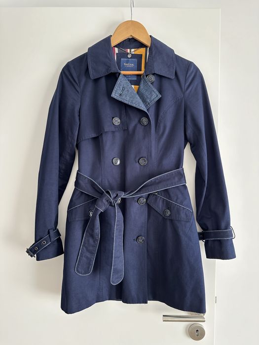 Gabardine Salsa azul, tamanho S (como NOVA)