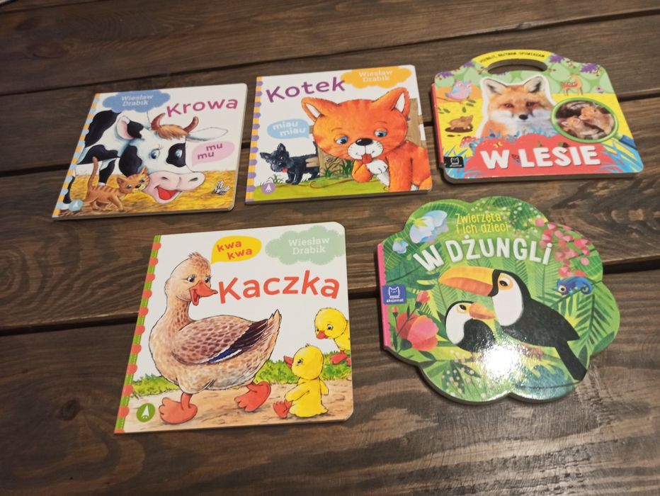 Zestaw książeczek dla dzieci 1-3 latka, kartonowe
