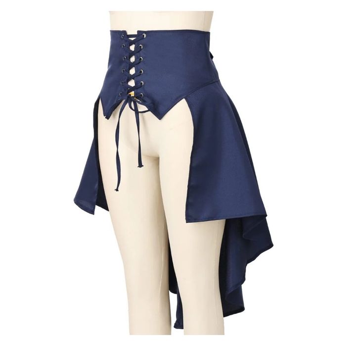 COSDREAMER Damska spódnica steampunkowa - Pasek z marszczeniem - Gorse