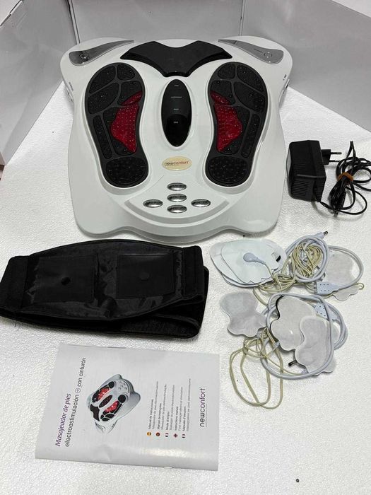 Massajador de Pés Newcomfort + Cinturão Electroestimulação – Completo