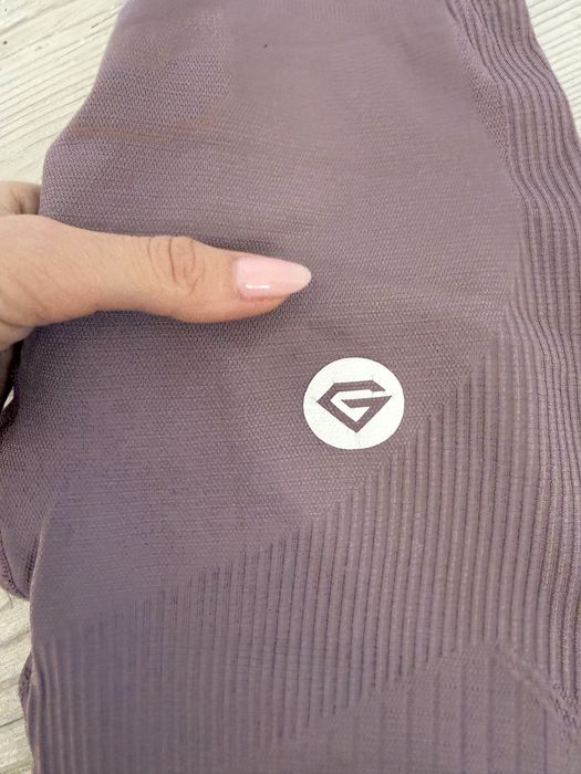 Legginsy Gym Glamour liliowe fioletowe xs siateczka