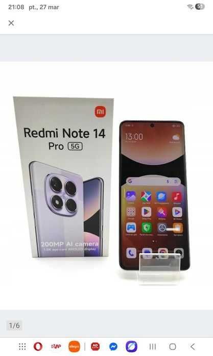 ŁADNY Xiaomi REDMI note 14 pro 5g. Pamięć 8+4/256gb