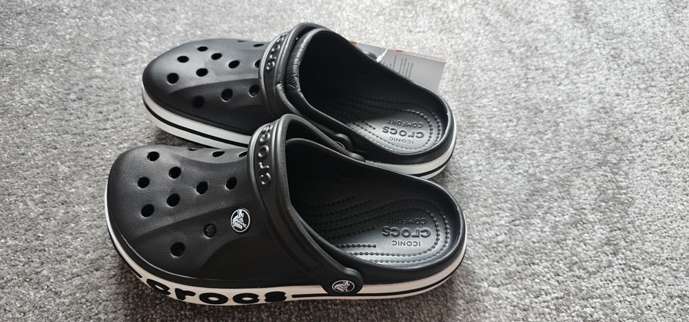 Hit unisex Crocs czarne białe 36/37/38 chodaki mule klapki
