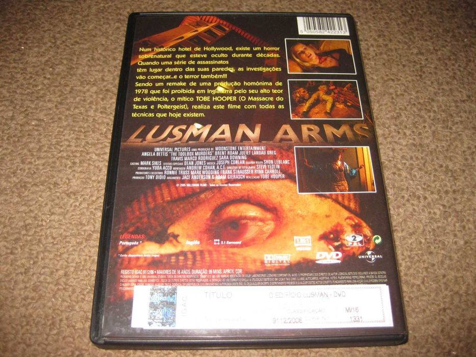 DVD "Toolbox Murders- O Edifício Lusman" de Tobe Hooper/Raro!