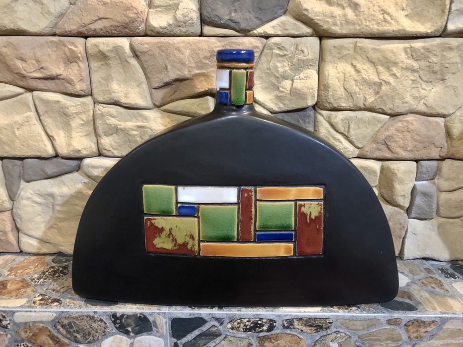 Ваза сучасна керамічна з малюнком