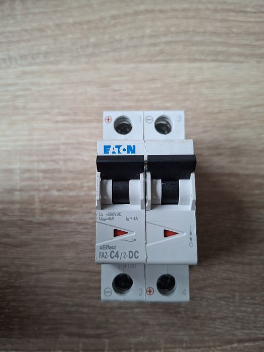Wyłącznik nadprądowy na prąd stały 2-biegunowy FAZ-C4/2-DC