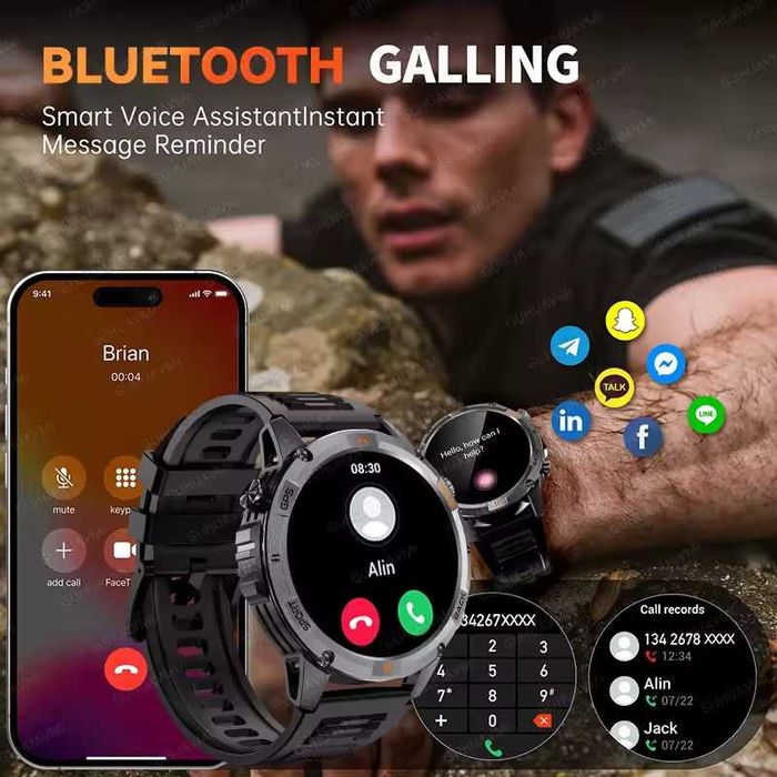 Смарт часы. VWAR YK15 PRO. GPS-офлаин. Compass.3D-меню.1000mAh.