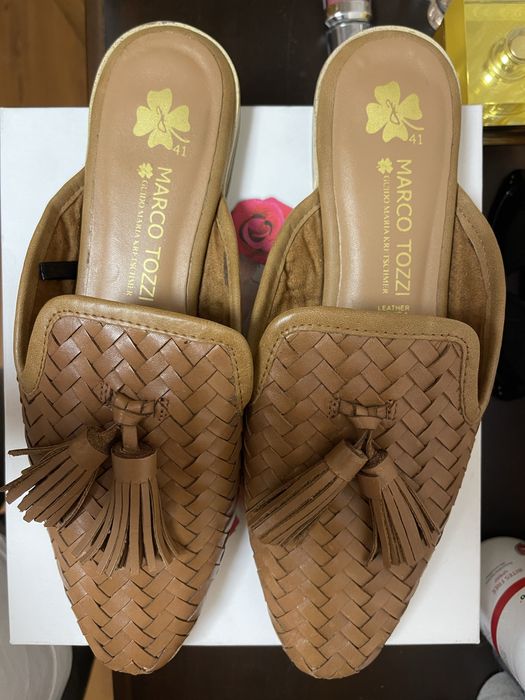 Сабо женские кожаные