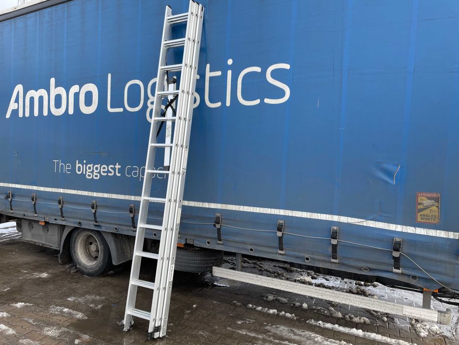 Drabina aluminiowa uniwersalna 3x12 HIGHER 7,38m 150kg - II Gatunek