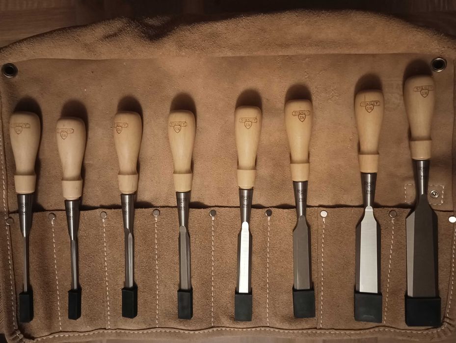 Formões Stanley Sweetheart (SW) – Conjunto Completo + Estojo em Couro