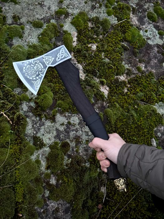 Ексклюзивна подарункова сокира Рагнар з литтям TR21 Топор авторский