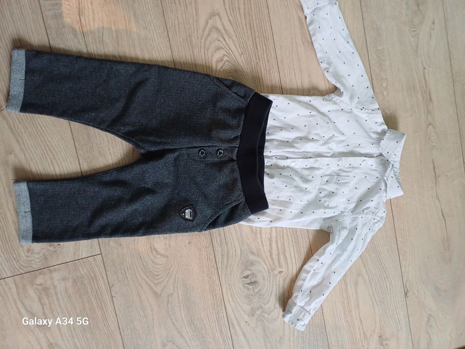 Elegancki komplet dla chłopca koszula + spodnie rozm. 86