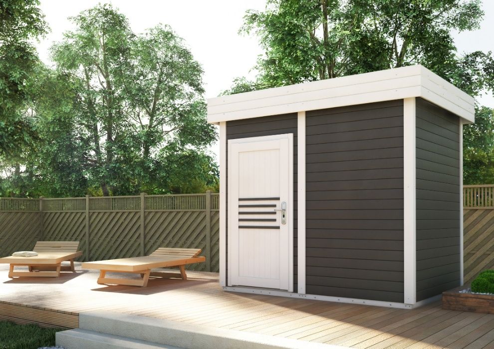 Sauna fińska zewnętrzna Prymulka Montaż Promocja