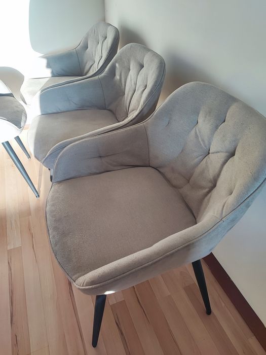 4× М'ягкі кухонні стільці з підлокітником Sessel Stühle