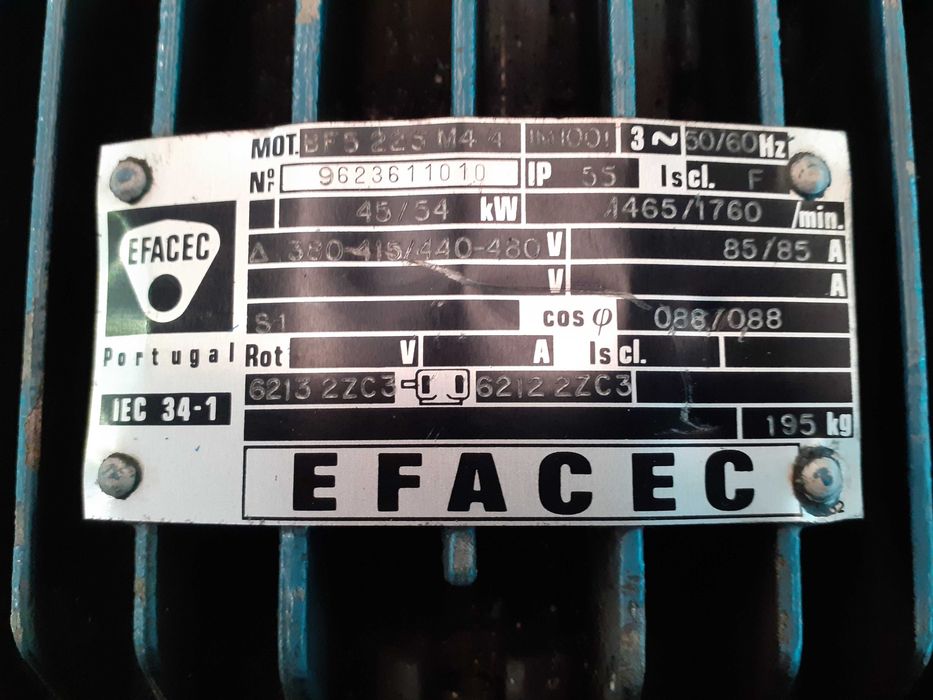 Motor Trifásico Efacec 60 cv