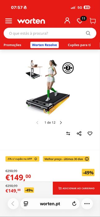 Passadeira de corrida nova