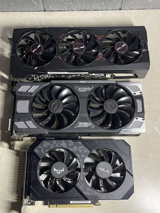 Ігрові відеокарти GTX 1080, GTX 1650 та RX 5700