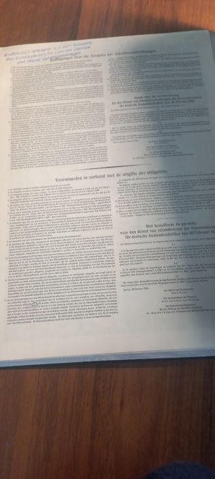 Obligacja niemiecka 1935 na 250 guldenów