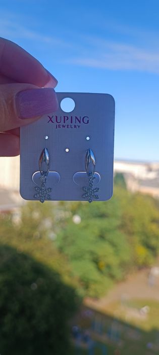 Сережки медичне золото ювелірна біжутерія