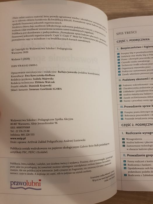Zbiór zadań Prowadzenie spraw kadrowo-płacowych WSiP