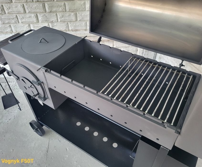 5мм! Усиленя! ВІД ЗАВОДУ! Мангал Коптильня / Смокер з печкой под казан