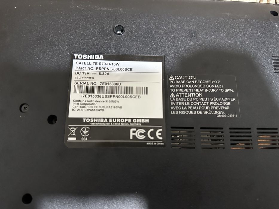 Ігровий ноутбук Toshiba Satellite S70-B