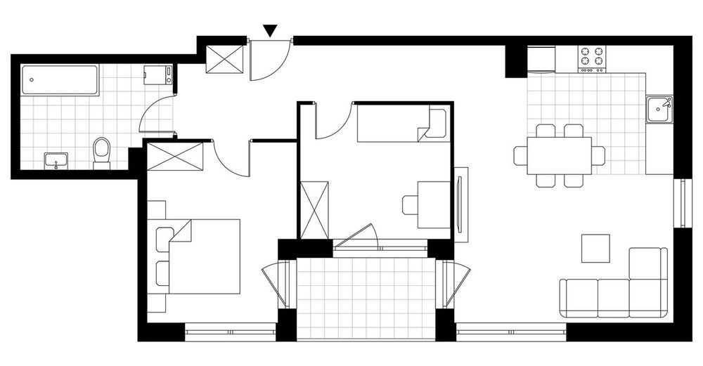 3-pokojowe mieszkanie 64m2 + loggia Bezpośrednio