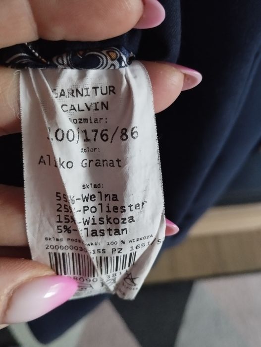 Garnitur granatowy  komplet 176