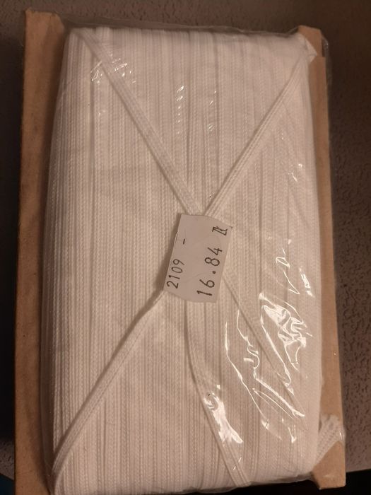 Gumka bawełniana biała 100m