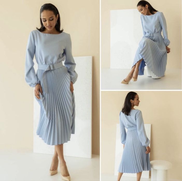 Сукня зі спідницею плісе