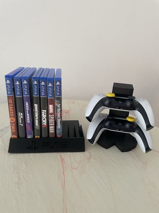PlayStation PS5 podstawka płyty stojak pady organizer druk 3D akcesori