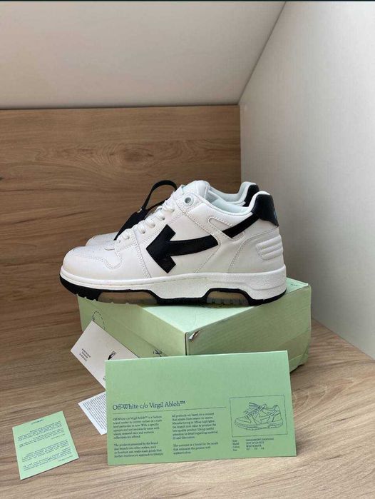 Кросівки Off-White / Out Of Office / оф вайт white/black