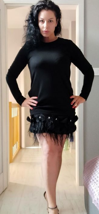 Liu Jo sukienka z piórami rozmiar M